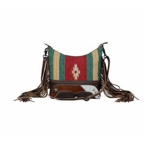 NEW MYRA BAGS women's saddle up crossbody bag in brown multi